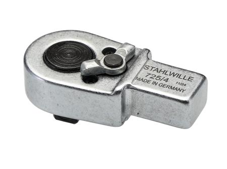 58254004 STAHLWILLE Serie 725 Series Hexagon Ratchet Insert Tool, 17.5 mm, 9 x 12mm Insert, Black Oxidized Finish