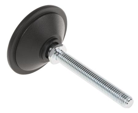 A040-013 Nu-Tech Engineering Zinc Plated Steel Adjustable Feet A040/013 50mm Dia. 83mm 450kg Static load Capacity ,60mm M8