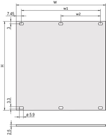 30818277 nVent SCHROFF Aluminium Front Panel, 128.4 x 8 x 40.3mm
