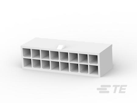 1-1586038-6 TE Connectivity VAL-U-LOK Series Vertical Board PCB Header, 16 Contact(s), 4.2 mm Pitch, 2 Row, Shrouded