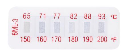 285-936 RS PRO Non-Reversible Temperature Sensitive Label, 65°C to 93°C, 6 Levels