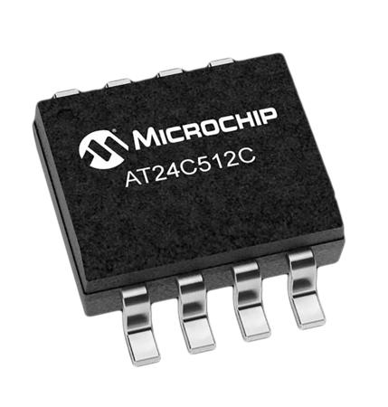 AT24C512C-SSHD-T Microchip ,  512 kB EEPROM,  450 ns 8-Pin SOIC Serial-I2C (2 Wire)
