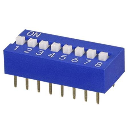 DS01-254-L-01BE Same Sky 1 Way Through Hole DIP Switch SPST, Raised Actuator Actuator