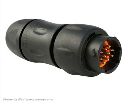 UTS1JC1210P Souriau Sunbank by Eaton Circular Connector, 10 Contacts, In-Line, Standard Connector, Plug, Male, IP68, IP69K, UTS