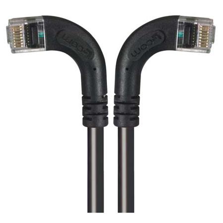 TRD815RA8BLK-1 L-ComTRD, 1ft Cat5e, Black RJ45 to Male RJ45 Male, Unshielded Unshielded, Terminated PVC Sheath