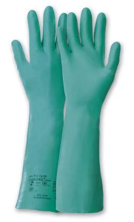 073208141E Honeywell Safety Camatril Green Nitrile Chemical Resistant, General Purpose Work Gloves, Size 8
