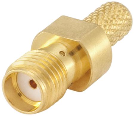 32K107-306L5 Rosenberger SMA Series, Jack Cable Mount SMA Connector, 50Ω, Crimp Termination, Straight Body