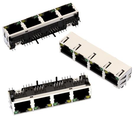 615032137921 Wurth Elektronik WR-MJ, 8 Way Horizontal PCB Mount Nickel Plated Bronze RJ45 Connector Female