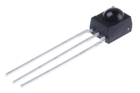 TSSP4038 Vishay , 38kHz IR Receiver, 950nm ±45 °, 25m Range, 2.5 V - 5.5V, Through Hole, 6 x 3.9 x 6.95mm