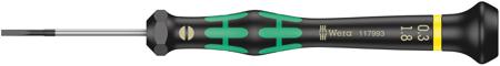 05117993001 Wera Slotted Precision Screwdriver, 1.8 x 0.3 mm Tip, 40 mm Blade, 137 mm Overall