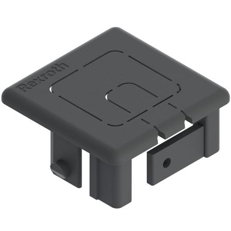3842551007 Bosch Rexroth Black PP Cover Cap, 45 Strut Profile, 10mm Groove