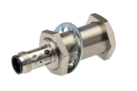 E2B-M18KS08-M1-B2 Omron Inductive Threaded Barrel Proximity Sensor, M18, 8 mm Detection, PNP NC, 12 → 24 V dc