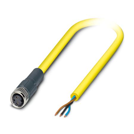 1406317 Phoenix Contact Female 3 way Free Cable End to 3 way Straight Socket M8 Sensor Actuator Cable, 5 m
