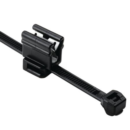 156-01154-T50ROSEC4B-PA66W-BK HellermannTyton EdgeClip Series, Black Nylon 66 Cable Tie Assemblies200mm x 4.6mm