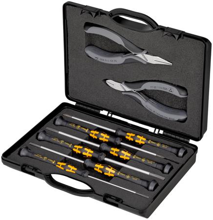 00 20 18 ESD Knipex 8 Piece Electronics Tool Case