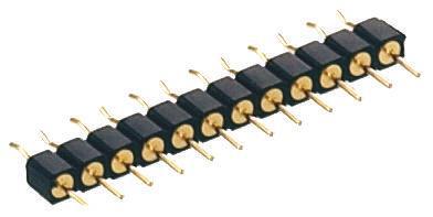 350-80-111-00-006101 Preci-Dip 350 Series Straight Through Hole Pin Header, 11 Contact(s), 2.54 mm Pitch, 1 Row, Unshrouded