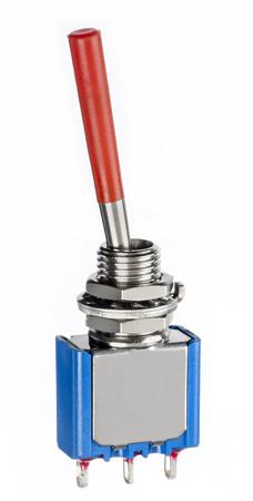 5639AB-21+U646 APEM Toggle Switch, Panel Mount, On-Off-On, SPDT, Solder Lug Terminal, 30 V dc, 125V ac
