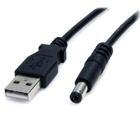 USB2TYPEM2M StarTech.com USB 2.0, Male USB A to Male Barrel Power Connector, 480Mbps, 2m