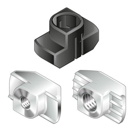 3842536599 Bosch Rexroth M4 T-Slot Nut, Connecting Component, Strut Profile 6, Groove Size 6mm