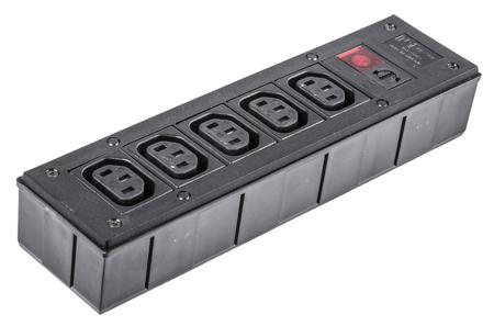 PXD301/550/01/1 Bulgin IEC C13 5 Gang Power Distribution Unit, Filtered, 10A, 250 V ac, Fused