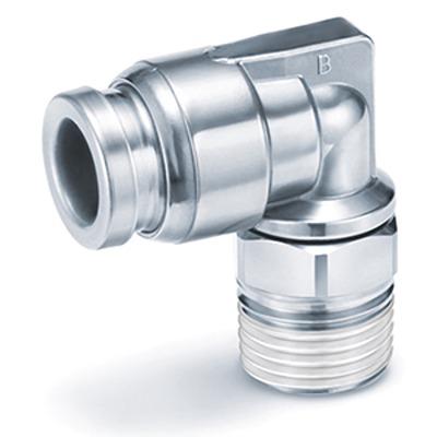 KQG2L06-M5 SMC KQG Series Elbow Fitting, 6 mm to M5 x 0.8, Threaded-to-Tube Connection Style,