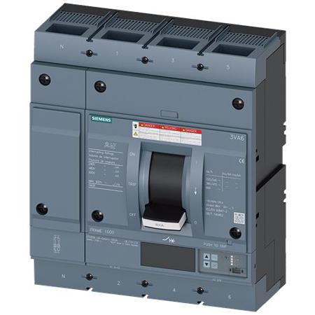 3VA6560-6JT42-0AA0 Siemens, SENTRON MCCB Molded Case Circuit Breaker 4P 600A, Breaking Capacity 65 kA, Fixed Mount