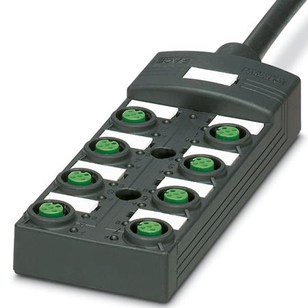 1452725 Phoenix Contact SACB Series Sensor Box, M12, 5m cable, 5 way, 8 port