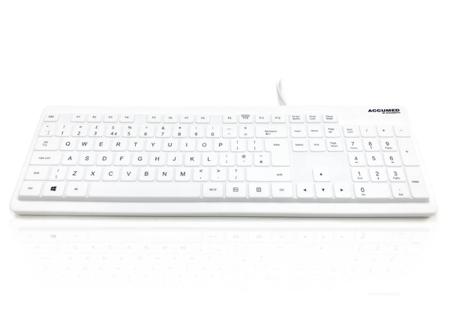 KYB-MED-VALUE-UW Ceratech  Wired USB Medical Keyboard, QWERTY (UK), White