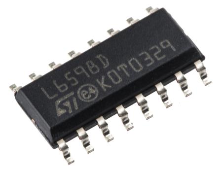 L6598D STMicroelectronics , PWM Controller, 16.6 V, 400 kHz 16-Pin, SOIC
