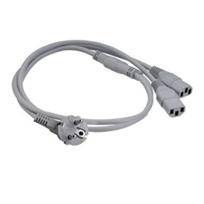 558-955 RS PRO Right Angle IEC C13 Socket to Right Angle CEE 7/7 Plug Power Cord, 1m