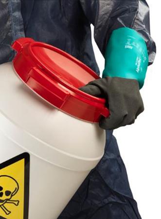 58535W09 Ansell AlphaTec 58-535W Green Nylon Abrasion Resistant, Chemical Resistant Gloves, Size 9, Large, Nitrile Coating