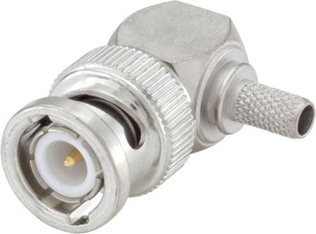51S207-308N5 Rosenberger, Plug Cable Mount BNC Connector, 50Ω, Crimp Termination, Right Angle Body
