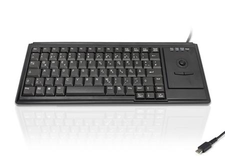 KYB500-K82D-GR-C Ceratech  Wired USB Trackball Keyboard, QWERTZ (German), Black