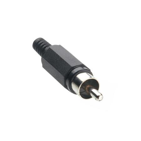 XSTO 1 Black Lumberg Jack Plug Cable Mount RCA Connector Plug 2A
