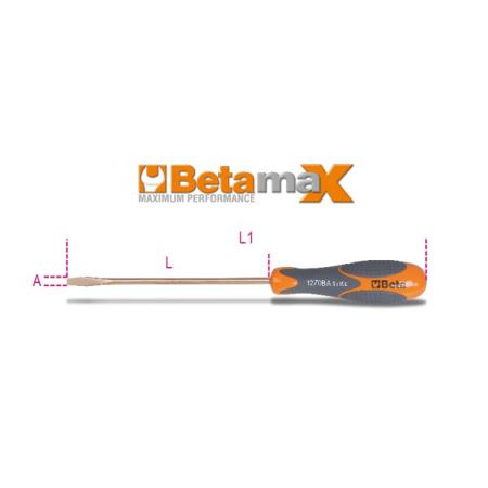 1270BA 4X100 BETA  Screwdriver, 4 mm Tip, 100 mm Blade, 209 mm Overall