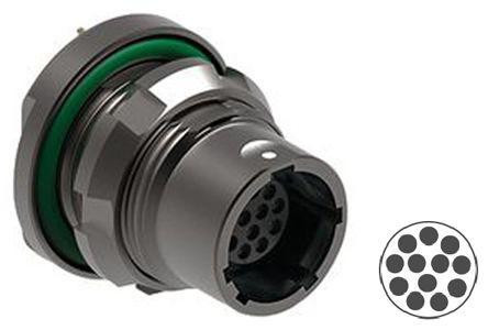 UR01W11-F012P-BK1-E1AB Fischer Connectors UltiMate Series S11, 12 Pole Panel Mount Circular Connector Receptacle, 11 Shell Size