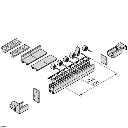3842537958 Bosch Rexroth Round Conveyor Roller 32mm Dia. x 32mm L, 120N Load Capacity, 31mm Spindle, 32mm Overall Length