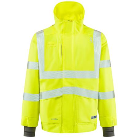 J05-Y-LEO-4XL Leo Workwear DARTMOOR Yellow Unisex Hi Vis Jacket, XXXXL