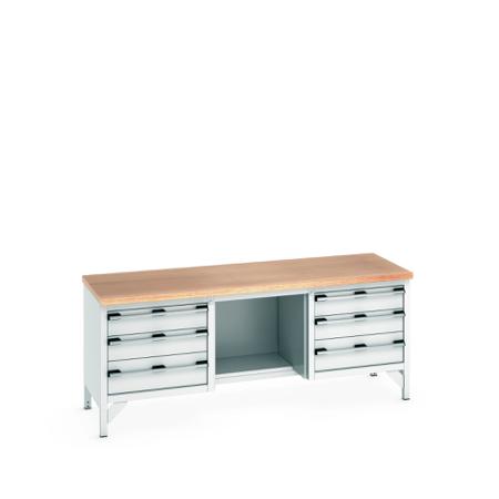 41002073-16V Bott 41002073.16V Sheet Steel Workbench, 840mm x 750mm x 2000mm