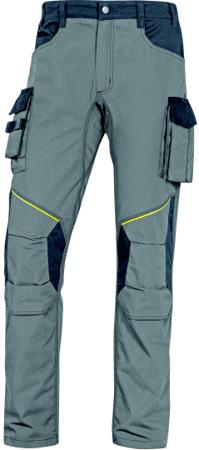 MCPA2GRGT Delta Plus MACH CORPORATE Unisex's Yellow, White, Green, Black Canvas 65% Polyester, 35% Cotton Ripstop, Size L Waist