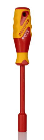 1747134 Gedore Hexagon Nut Driver, 10 mm Tip, VDE/1000V, 125 mm Blade, 235 mm Overall