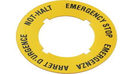 5.76.204.115/0400 RAFI Label for Use with RAFIX 22 FS, Emergency Stop, Not Halt
