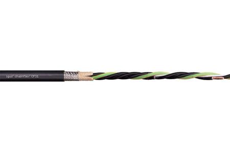 CF31.25.04 (100m) Igus Power 2.5 mm² 4 Core Multicore Mains Power Cable, Black PVC, 100m