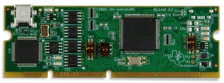 TMDSCNCD28069MISO Texas Instruments CntrolCARD with Piccolo TMS320F28069MPZT 32 Bit Microcontroller Daughter Card