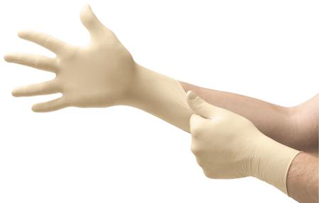 63864090 Ansell MicroFlex 63-864 Natural Natural Rubber Latex Chemical Resistant Latex Gloves, Size 8.5-9 L, Latex, Natural