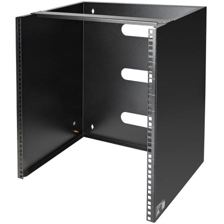 WALLMNT12 12U Server Rack With Steel 2-Post Frame in Black
