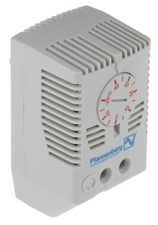 FLZ520-17111000003 Pfannenberg, Enclosure Thermostat, Adjustable, NC, DIN Rail, 240 V ac
