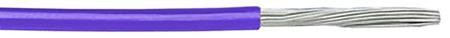 5857 VI005 Alpha Wire Hook-up Wire TEFLON Series Purple 0.96 mm² PTFE Equipment Wire, 18 AWG, 19/0.25 mm, 30m, PTFE Insulation,