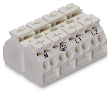 862-2694 WAGO 862 Series Terminal Strip, 4-Way, 32A, 20 → 12 AWG Wire, Push-In Cage Clamp Termination