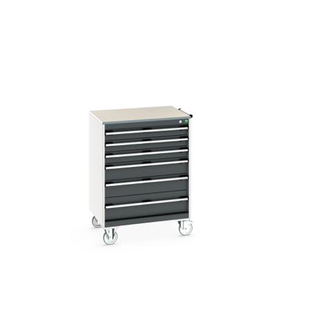 40402160-19V Bott, 6 Drawer Sheet Steel Floor Standing Storage Cabinet, 800 X 650 X 1090mm